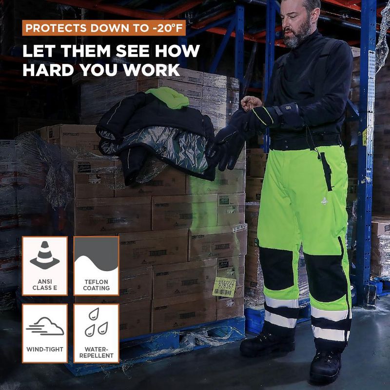 RefrigiWear HiVis Insulated Softshell Pants, 5 of 8