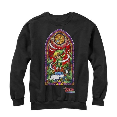 Men s Nintendo Legend Of Zelda Wind Waker Window Sweatshirt Black Large Target