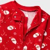 Baby Santa Print Ribbed Holiday Matching Family Footed Pajama - Wondershop™ Red - 3 of 4