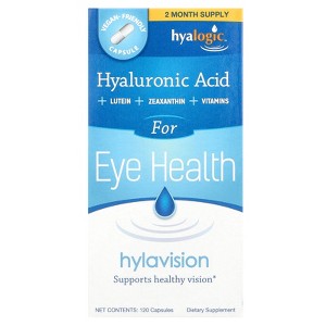 Hyalogic Hylavision, Hyaluronic Acid + Lutein + Zeaxathin + Vitamins, 120 Capsules - 1 of 4