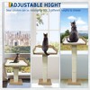 Cat Window Perch with Scratch Posts and 2 Platforms, 40" Adjustable Sisal Climbing Tree Hammmock with Suction Cups, 2 Install Ways, Cats Window Bed - 2 of 4