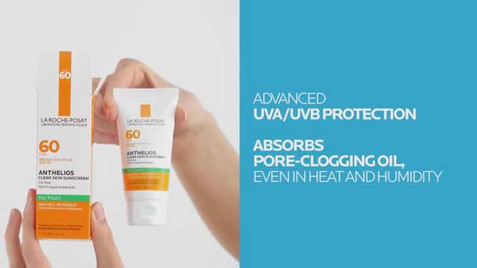 La Roche Posay Anthelios Clear Skin Dry Touch Face Sunscreen for Acne Prone Skin - SPF 60 , 2 of 11, play video