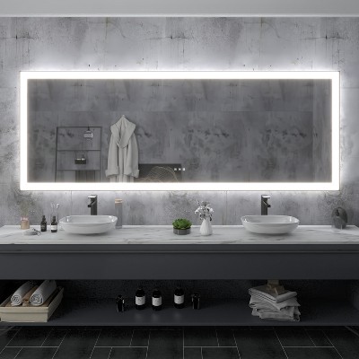 Black Framed LED Mirror