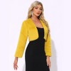 Allegra K Women's Cropped Open Front Collarless Faux Fur Jacket - 4 of 4
