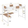 CAVINAS Twin Size Metal Loft Bed with Ladder & Fence,Modern Bed Frame with Desk for Bedroom,Study - 4 of 4