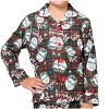 A Christmas Story Boys Ralphie Glasses Santa Christmas Holiday Flannel Plaid Button Pajama Set - 3 of 4