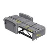 AZL1 Life Concept Sofas Modern Velvet Foldable Sofa Bed in 3 Lengths, with Adjustable Back for Dynamic Living Spaces, Gray, 70.86"*36.02"*20.86" - 4 of 4