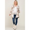 PinkBlush Beige Plaid Brushed Long Maternity Shacket - 4 of 4