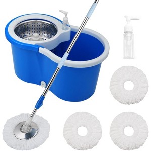 Spinning Action Mop – Dual Bucket System with Spin Technology, 360° Swivel, Machine Washable Head - 1 of 4