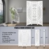 Wooden Room Divider Wall 3 Panel with Holes,5.6FT Tall Room Divider with Shelves,Folding Privacy Screens 67 in for Room Separation Home Office Bedroom - 4 of 4