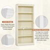 Lyngins Solid Wood Tall Cabinets with Adjustable Shelves, 5-Tier Bookcase, Versatile Storage Cabinet & Display Cabinet, Free Standing Storage Shelves - 4 of 4