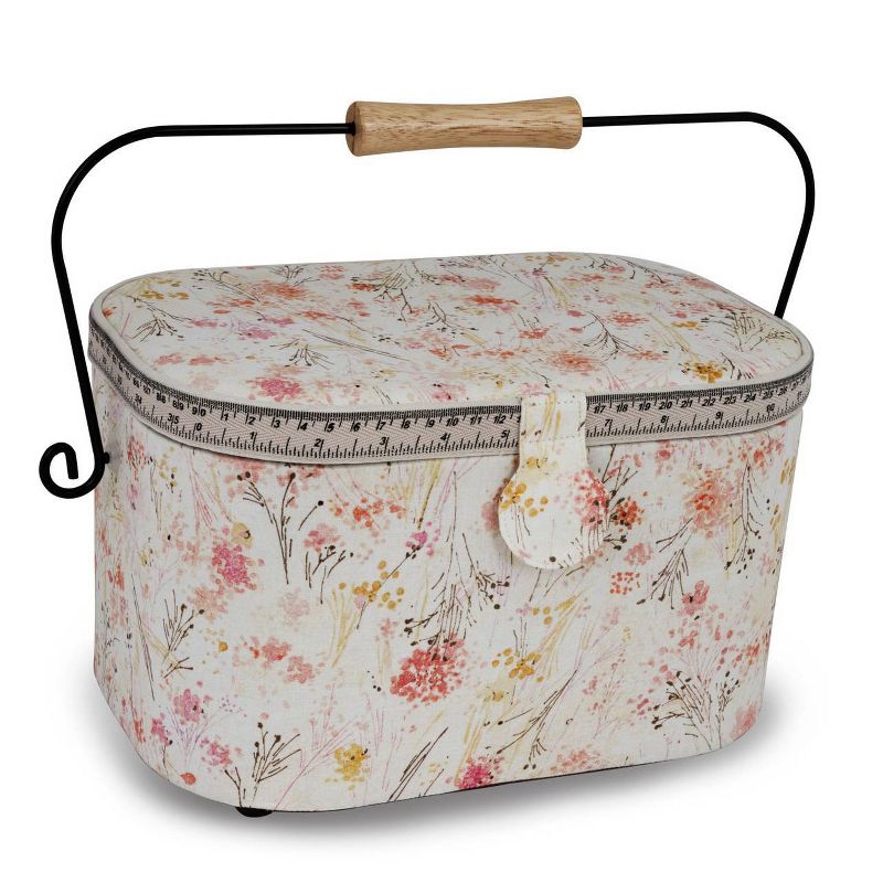 Dritz Large Sewing Basket with Metal Handle, 1 of 6