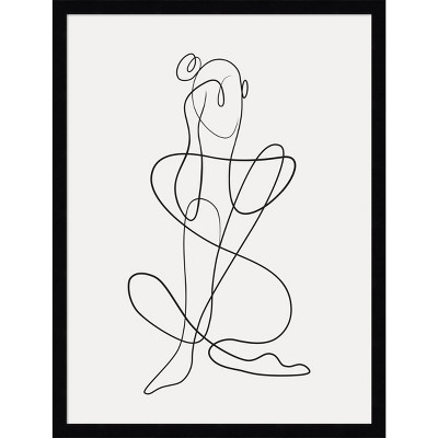 (Set of 2) 24 x 30 Line Drawing Wall Canvases Gray/White - Threshold™