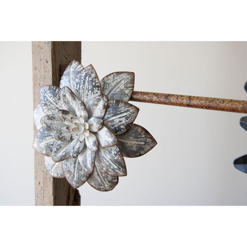 8.25 x 9.5 inch Whitewashed Galvanized Metal Layered Flower Wall Décor - Foreside Home & Garden, 5 of 7