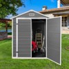 GDFStudio Richard Plastic and Aluminum Alloy Outdoor Storage Shed with Window - 4 of 4