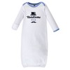 Hudson Baby Infant Boys Cotton Long-Sleeve Gowns 4pk, Handsome Fella, 0-6 Months - 3 of 4