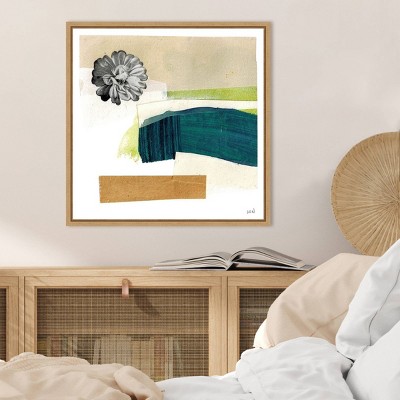 Day Beach I Abstract Canvas Print with Sylvie Maple Frame