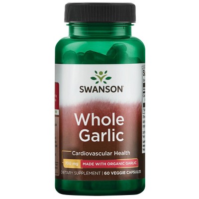 Swanson Whole Garlic - Made with Organic Garlic 700 mg 60 Veg Capsules.