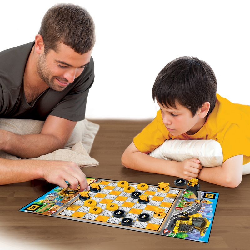 MasterPieces Officially licensed CAT - Caterpillar Checkers Board Game for Families and Kids ages 6 and Up, 5 of 6