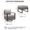 Gymojoy 4 Pieces Outdoor Patio Swivel Chair Ottoman High Back Chair Set - 2 of 4