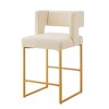 KTMBDW Bar Stools Set of 2, Counter Height 26'' Barstool Velvet Bar Stools with Back and Gold Legs, Kitchen Bar Chairs - 4 of 4