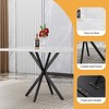 Hooseng Dining Table, Modern Kitchen Table, Dining Table with Adjustable Feet for Dining Room, Living Room - 3 of 4