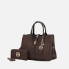 MKF Collection Yola Women’s Satchel Vegan Leather Bag and Wallet by Mia K- 2PCS Set - 2 of 4