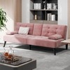 Celebalcony 64.2" Convertible Futon Upholstered Sofa Bed - 3 of 4