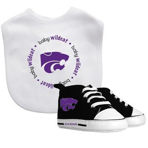 Baby Fanatic 2 Piece Bid and Shoes - NCAA Kansas State Wildcats - White Unisex Infant Apparel - 1 of 3