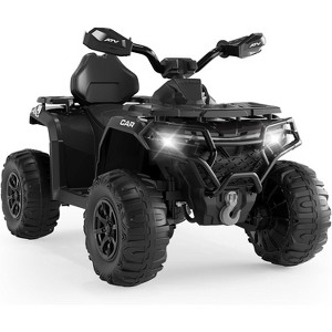 12V Electric Ride on Toys for Kids with Remote Control, Kid ATV with LED & Bluetooth, Dual 45W Motors & 3 Speed Electric Car for Kids - 1 of 4