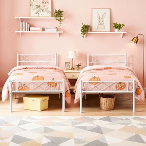 VECELO Metal Bed Frame with Headboard Modern Platform Bed Frame, No Box Spring Needed Easy Assembly - 1 of 4