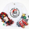 Simply Sage Market Women's Holly Jolly Santa Long Sleeve Garment Dyed Tee - 2 of 3