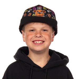 Five Nights at Freddy's Hat Youth AOP Freddy Chica Bonnie Foxy OSFM Adjustable Snapback Baseball Cap Multicolored - 1 of 4