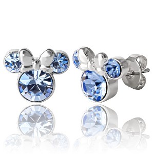 Disney Womens Minnie Mouse Birthstone Stud Earrings - 1 of 4