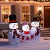 SEVOBAL Inflatable Holiday Decorations 6.2FT Christmas Inflatable Decoration, Inflatable Snowman Family with Bunting, Multicolored, 72.8"*29.5"*49.2" - 3 of 4
