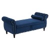 NicBex Modern 51.25" Velvet Storage Bench with Rolled Arms for Bedroom and Entryway - 4 of 4