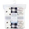 Hudson Baby Infant Boy Quilted Cotton Swaddle Wrap 3pk, Football, 0-3 Months - 2 of 4