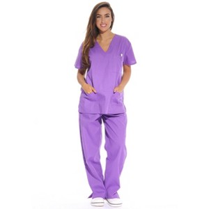 Just Love Scrub Set - 6 Pocket Medical Uniform - (V-Neck with Cargo Pant Nurse Set) - 1 of 3
