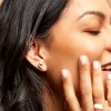 Pure Collection by Ross-Simons 0.10 ct. t.w. Diamond Double-Heart Stud Earrings in Sterling Silver and 14kt Yellow Gold - 4 of 4