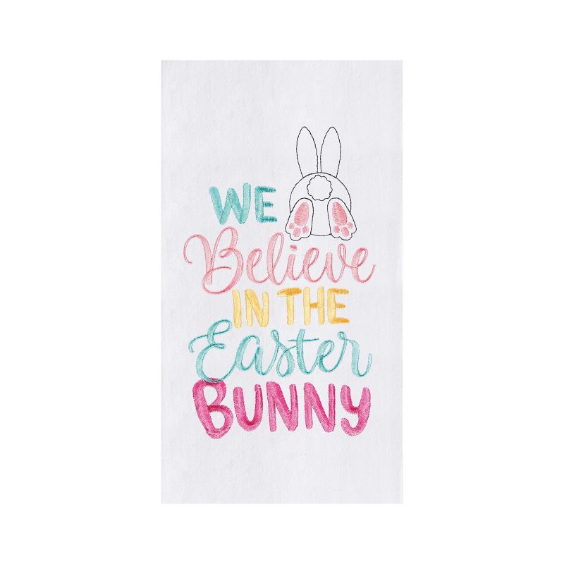C&F Home Believe In The Easter Bunny Flour Sack Kitchen Towel, 1 of 6