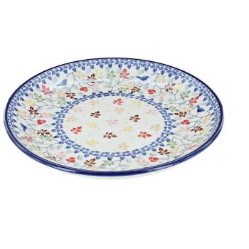 Blue Rose Polish Pottery Ceramika Artystyczna Dessert Plate