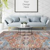 Large Area Rug 8x10 Stain Resistant Washable Vintage Rug Non Slip Non-Shedding Oriental Medallion Throw Rug Low Pile Ultra Soft Traditional Rug - 4 of 4