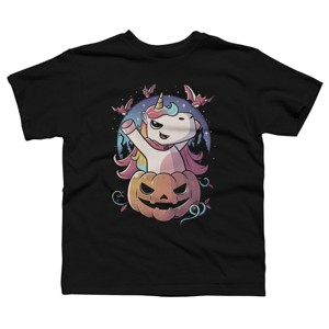 Boy's Design By Humans Spooky Unicorn Funny Cute Magic Halloween By EduEly T-Shirt - 1 of 4