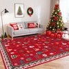 Christmas Living Room Rug, Non Slip Washable Area Rugs for Bedroom, Low Pile Festive Snowflake Reindeer Floral Soft Carpet - 3 of 4