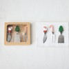 Storied Home 3-Piece Stainless Steel Cheese Knives with Hand-Blown Glass Holiday Icon Handle, Multicolor - 2 of 2