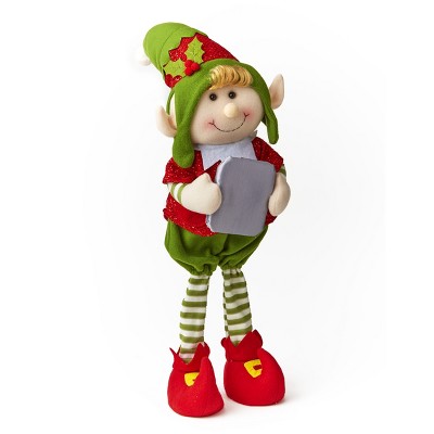 Lakeside Christmas Elf with Adjustable Legs for Sitting, Standing, Laying - Bailey