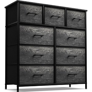 Sorbus Dresser with 9 Drawers - Furniture Storage Chest Tower Unit for Bedroom, Closet, etc - Steel Frame, Wood Top, Fabric Bins - 1 of 4
