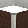 vidaXL Raised Garden Bed Brown 50.8"x50.8"x18.1" Galvanized Steel - 4 of 4