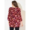 Catherines Women's Plus Size Petite Affinity Chain Pleated Blouse - 3 of 4