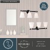 VAXCEL Vermont Matte Black and Nickel Bathroom Vanity Light Fixture White Glass - 4 of 4